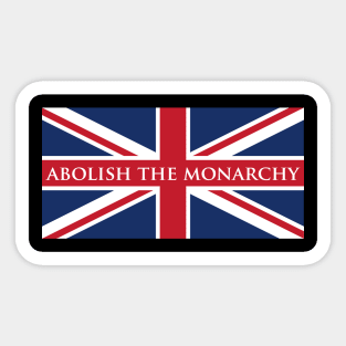 Abolish The Monarchy Union Jack Flag Sticker